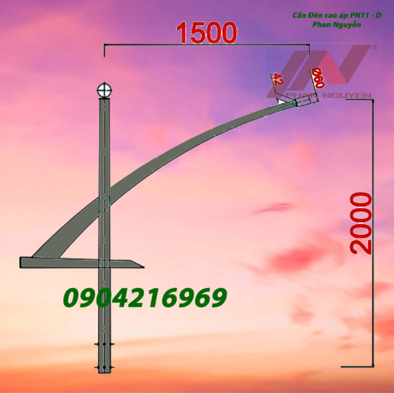cần đèn đơn PN11
