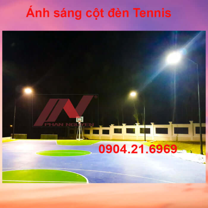 lắp đặt chiếu sáng sân tennis