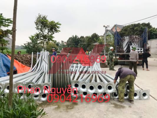 lắp đặt cột đèn